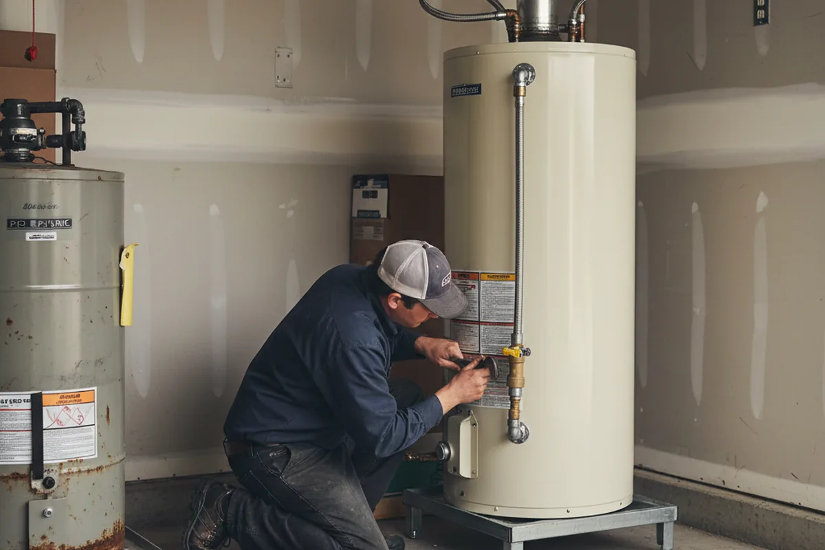 Water heater and shutoff valve replacement in Lincoln Park